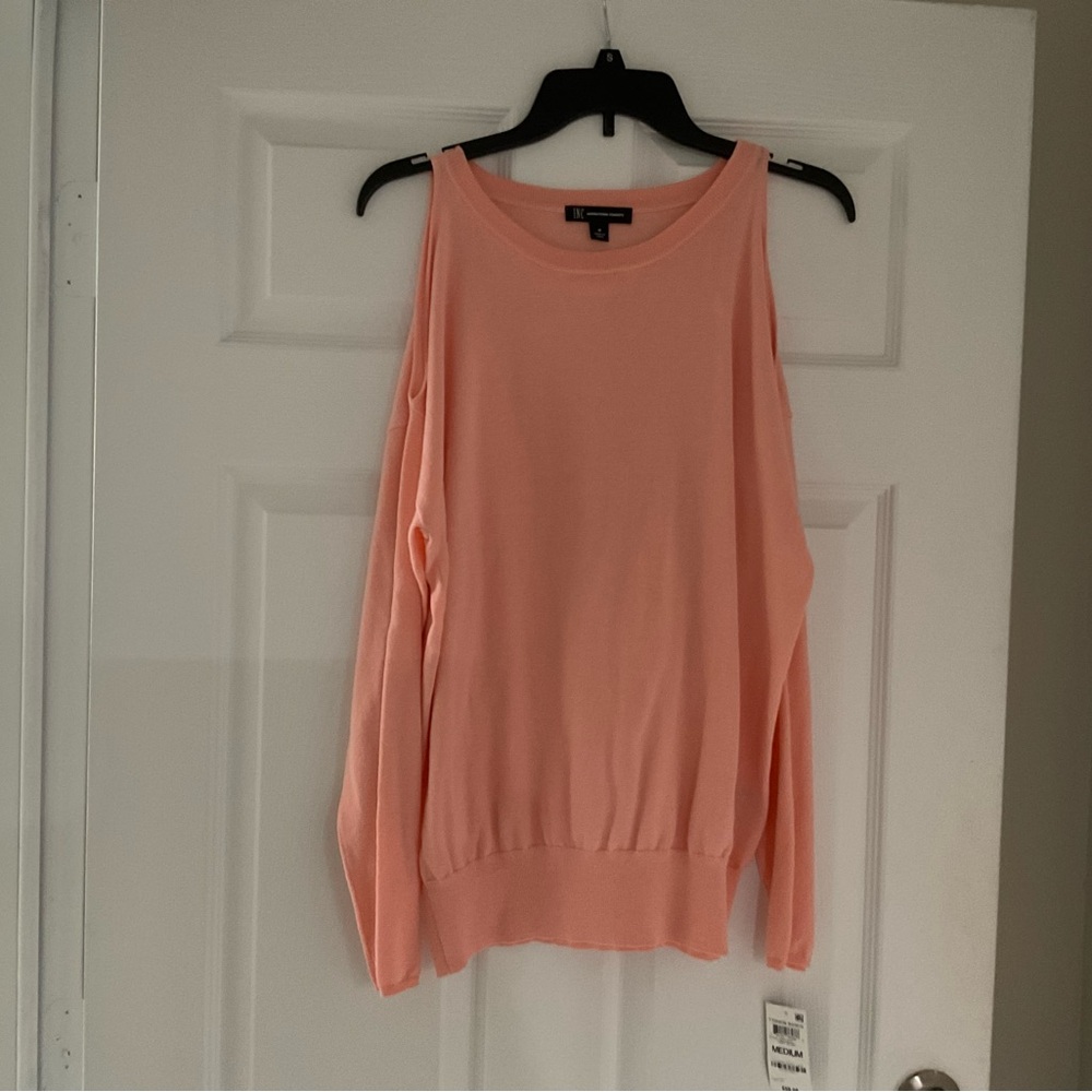INC International Concepts peach color sweater Top
